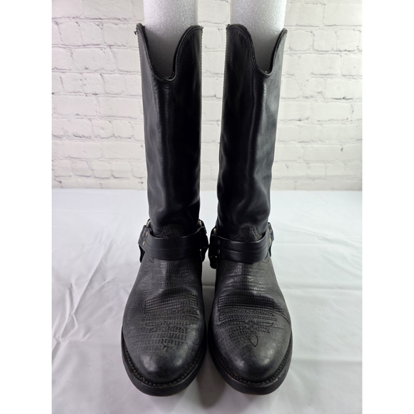 Golden Goose GGDB Black Leather Biker Harness Boots Women's Size 8 - Picture 2 of 10